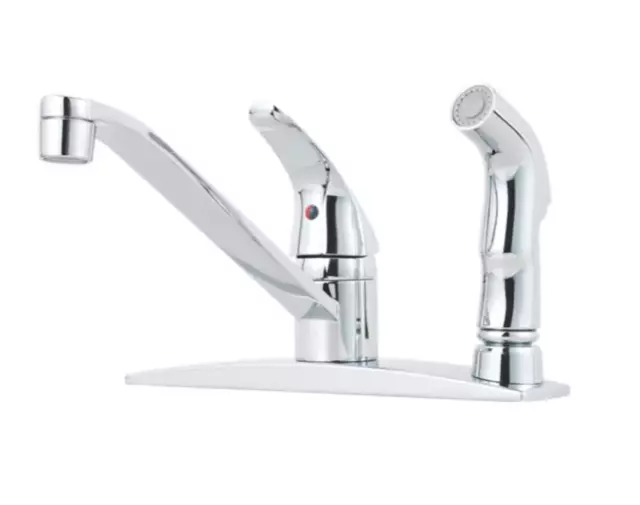 Pfister 1-Handle Kitchen Faucet With Side Spray Polished Chrome G134-3444