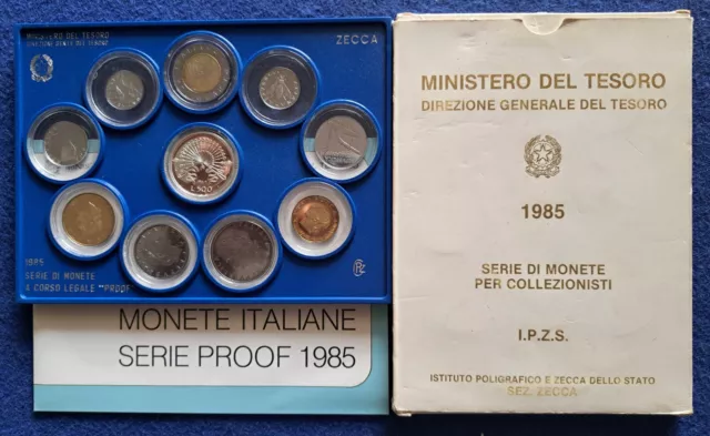 Monete Italia-Serie Divisionale Proof 1985 - 1 Moneta In Argento Fondo Specchio