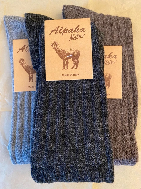 Calzini Termici In Lana Di Alpaca E Cashmere - 2 Paia Unisex, Morbidi E Antiodore, Ideali Per L'Inverno (Taglie M/L)