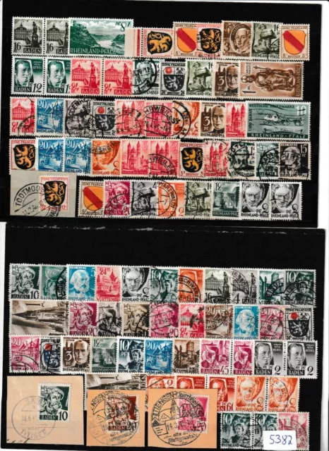 Briefmarkenlot   Franz . Zone   O / X / (X)  Lot  5382