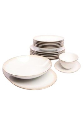 diametro 14,0 cm Esmeyer Bistro BIANCO manico a forma rotonda Set da 6 tazze da caffè 0,20 l con piattini forma BISTRO altezza 6,5 cm 