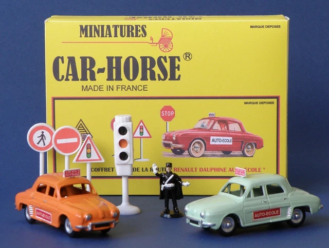 Miniature Car-Horse Vespa 400 Auto Ecole, Style Dinky, Ancien Stock, état Neuf