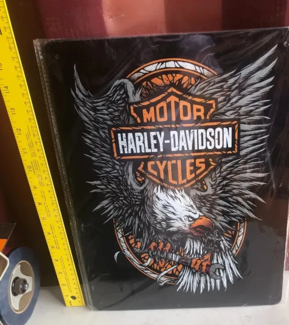 Harley Sign Metal Harley Davidson Sign Eagle Harley Motorcycle Sign Harley Tin