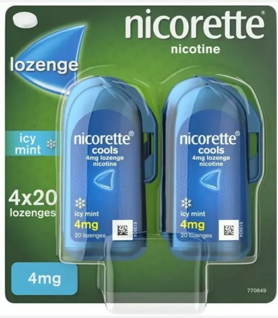 Nicorette 4 mg losanghe ghiacciate in menta 4 x 20 losanghe nicotina aiuto per smettere di fumare