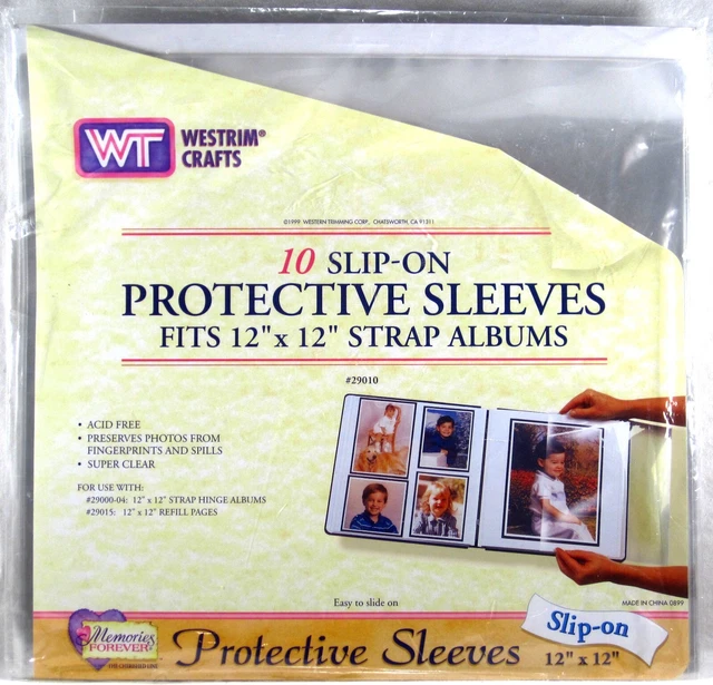 MANGAS PROTECTORAS SELLADAS WESTRIM CRAFTS 12"" x 12"" 10 unidades SIN CORDONES #29010