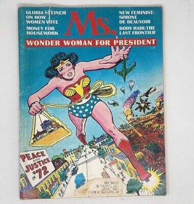Ms. Magazine Wonder Woman July 1972 Volume 1 No. 1 Gloria Steinem Feminist