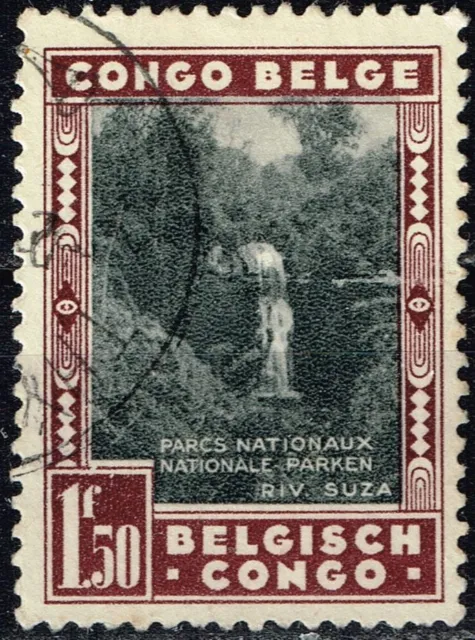 Belgian Congo African River Suza Waterfalls stamp 1935