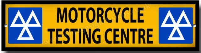 Mot Moto Test Centrale Metallo Garage Insegna. Istruttivo Sign.road Firmare