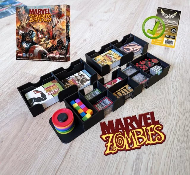 Rangement organiseur pour Zombicide Marvel Zombies edition core box insert 3D