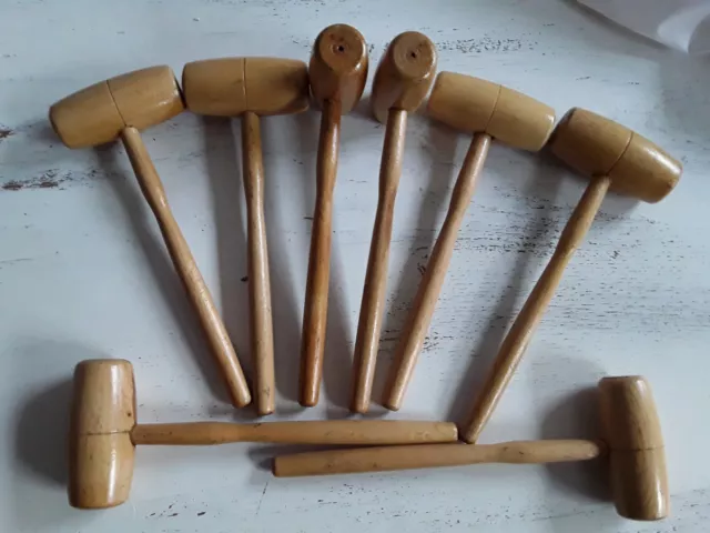 8 Stück Schonhammer Holzhammer für Bildhauer Steinmetz Goldschmied