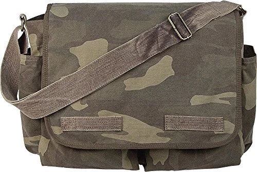Rothco Classic Canvas Messenger Bag – Crossbody Shoulder Bag with Heavy-Duty ...
