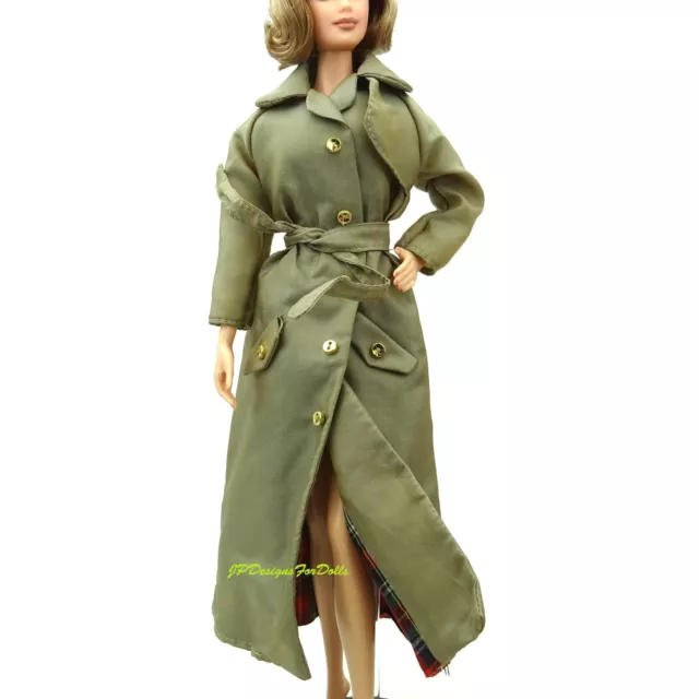 Barbie Fashion Autumn In London Trench Coat Doll Clothes New