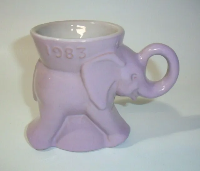 Vintage Frankoma 1983 Republican GOP Political Elephant Mug Cup