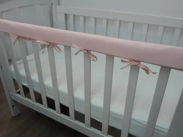 Cot Rail Cover Baby Pink Crib Teething Pad  x 1