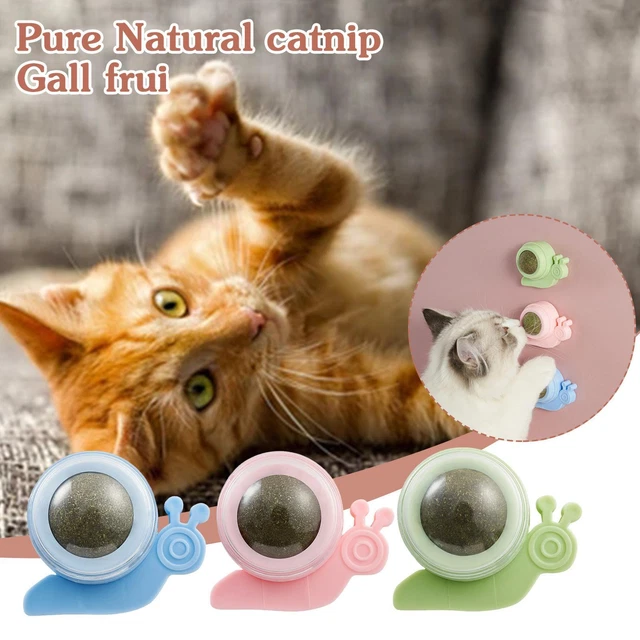 Snacks para gatos saludables hierba gatera azúcar caramelo lamer nutrición juguetes energéticos bolas D8U2