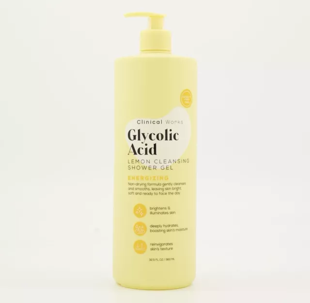 Clinical Works~Glycolic Acid Energizing Shower Gel Brightens & Smooth Skin 960ml