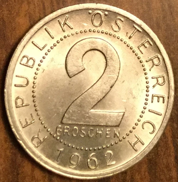 1962 Austria 2 Groschen Coin