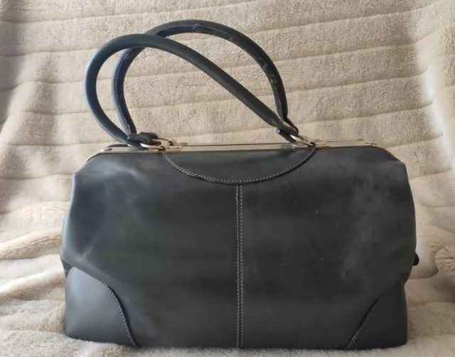 Borsa Vintage "doctor bag" anni 80 in pelle