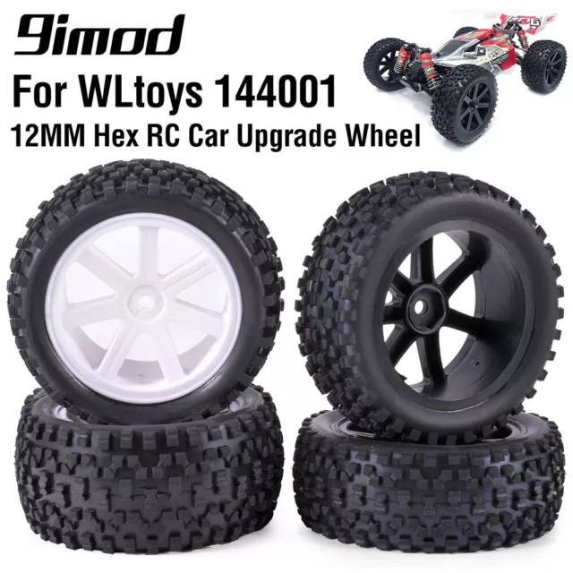 Wheels Tires 12mm Hex for WLtoys 144001 124019 124017 124016 124018 1/10 RC Car