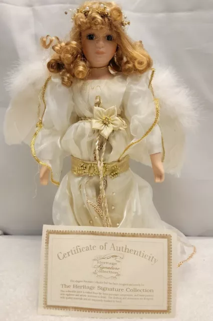 2002 THE HERITAGE SIGNATURE COLLECTION Porcelain Angel Doll Angelica #80004 4