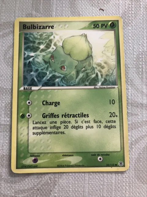 Carte Pokemon BULBIZARRE 55/112 Bloc EX Rouge Feu Vert Feuille FR NEUF