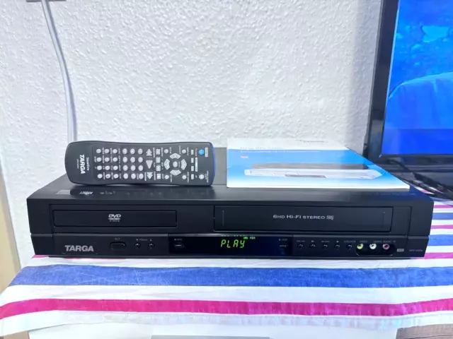 TARGA DPV -5300x VHS VCR Videorecorder DVD Player Kombination mit Handbuch