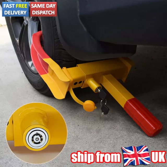 Caravan Wheel Clamp Lock Heavy Duty Anti Theft Car Trailer 2 KEYS Top  Security