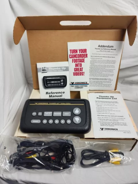 1992 Videonics Model No. TU-1 Thumbs Up Home Video Editor EUC