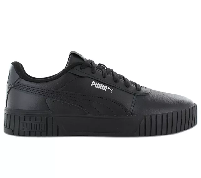 Puma Cabasag 2.0 Jr Sneaker Negro 386185-10 Cuero Ocio Zapatos Mujer Niñas