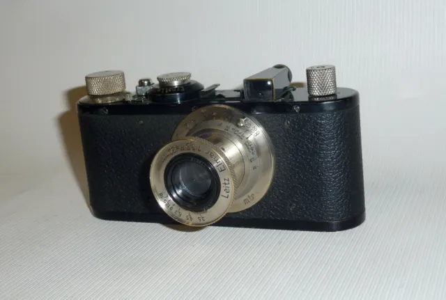 Cámara Leitz Leica estándar Mod.IC negra/níquel Elmar 3,5/50 mm 1934 #123085 2