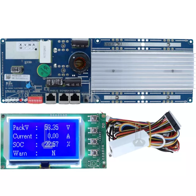 SEPLOS BMS 200A 8-16S Batterie-Management-System LiFePO4 CAN - RS485 Display BT