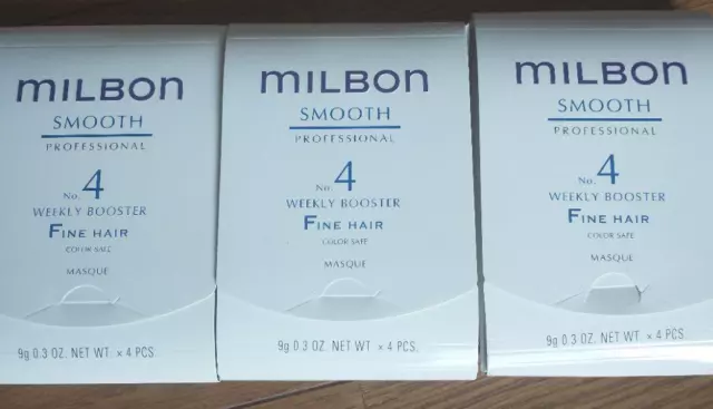 (Juego de 3) Máscara de Tratamiento Milbon SUAVE No.4  refuerzo semanal CABELLO FINO JAPÓN