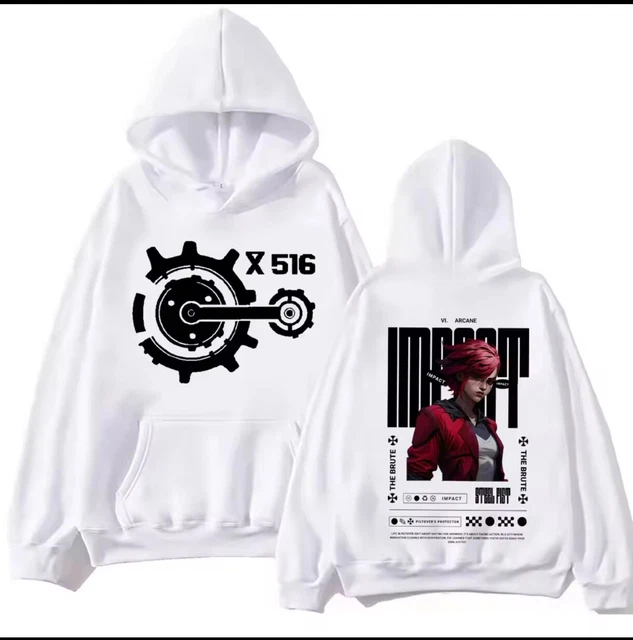 Sweat à Capuche Arcane-Jinx – Style Anime Et Streetwear Japonais | Unisexe Avec Poche Kangourou | Confort Automne-hiver - 3