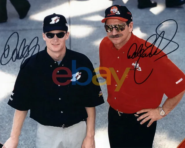 Dale Earnhardt Sr. & Jr. Signed 8x10 Autographed Photo reprint