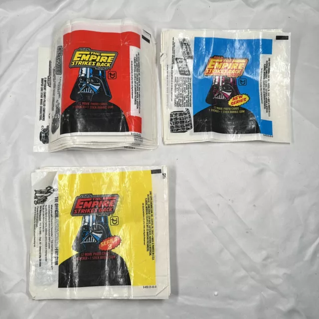 1980 Topps Chewing Gum EMPIRE STRIKES BACK Wax Pack Wrappers x61 Series 1, 2, 3