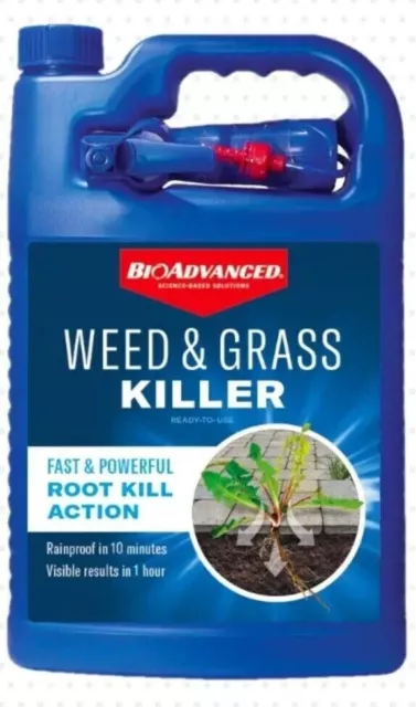 BioAdvanced Weed & Grass Killer Herbicide Fast & Powerful Ready to Use 1 Gallon