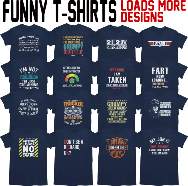 T-shirt divertente da uomo novità adulti uomo scherzo t-shirt rude sarcastica navy