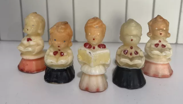 Vintage Gurley  Christmas Candle Lot Choir Singer Group