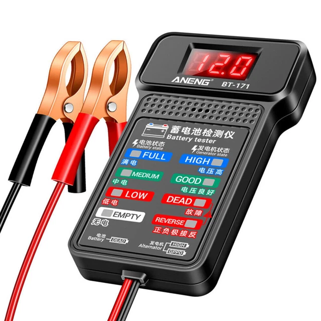 Tester batteria universale 12 V BT-171 misuratore LED indicativo monitor stato batteria