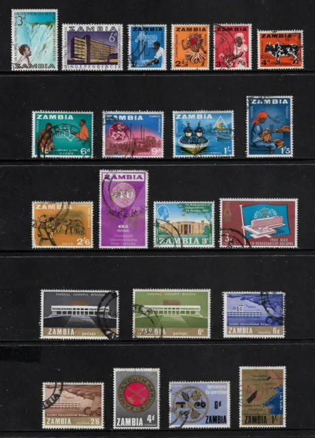 ZAMBIA mixed collection No.11, pre-decimal, 1964-1967, used