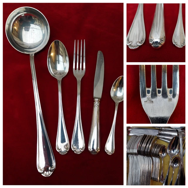 MÉNAGÈRE 24 PIÈCES Couverts de Table Orfèvrerie Saglier Frères Métal