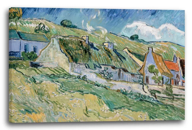 Kunstdruck Vincent van Gogh - Strohgedeckte Landhäuser (1890)