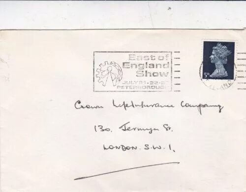 GB 1970 East of England Show cover Peterborough Special cancel written VGC