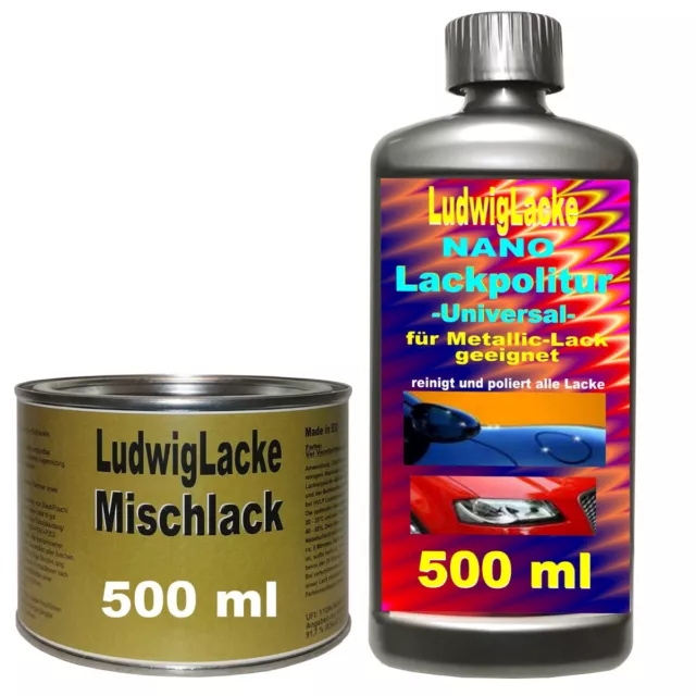 500ml Autolack spritzfertig für BMW in Taigagrün 349 Metallic Politur auch