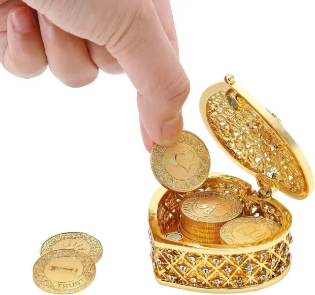 Juego de monedas de oro inglés para boda unidad Arras de Boda boda arras monedas ceremonia