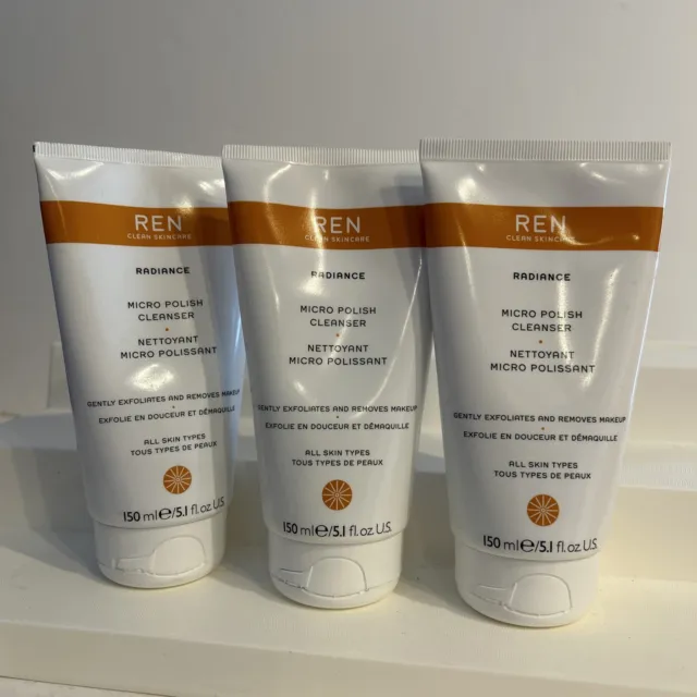 3X Ren Skincare Clean Face Radiance Micro Polish Cleanser 5.1 fl.oz. 150 ml