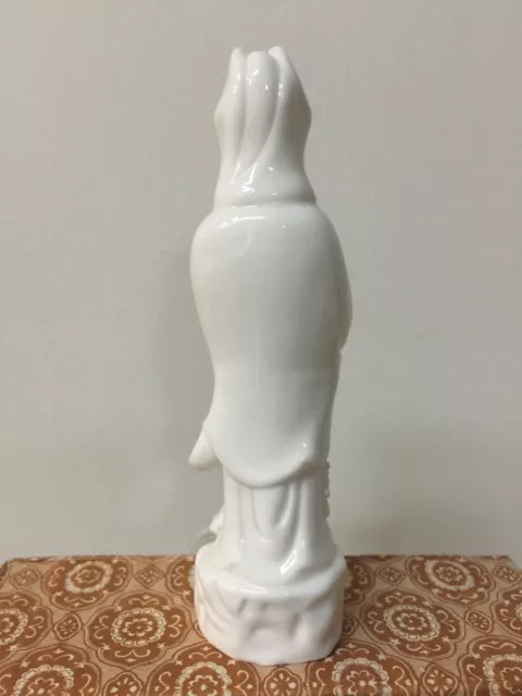 5.5" Guan Yin on Dragon Buddha Statue, White Porcelain, Kuan Yin, Kwan Yin, Quan 3