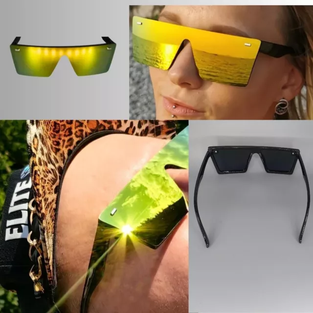 Modell MAFIA markant aggressiv GOLD VERSPIEGELT Sonnenbrille XL SET ELITE ZUCHT