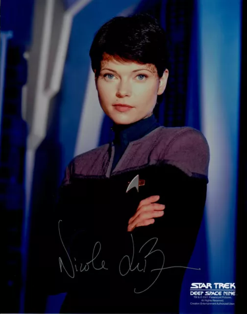 Autografo originale Nicole De Boer di Star Trek, foto vera 20x25 cm