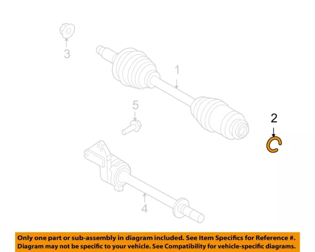 FORD OEM Drive-Front Suspension-Axle Assembly Retainer Right 6E5Z4B422B